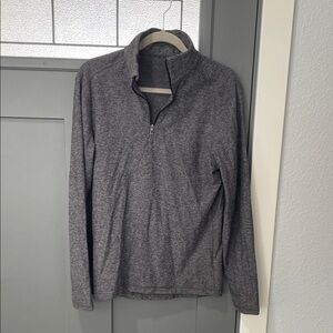 lululemon athletica Men's Heathered Charcoal Zip-Up Pullover